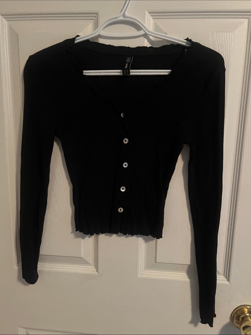 Only Black Long-Sleeve Button-Front Women's Shirt
